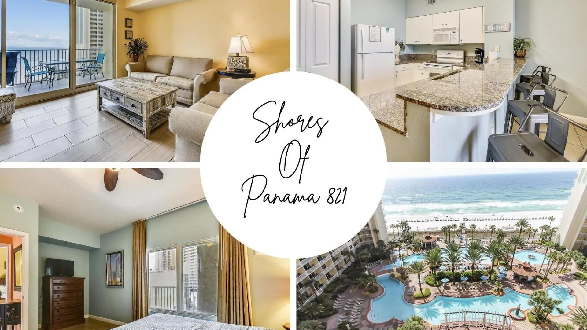 Apartment Shores Of Panama 821-2 Bd 3Ba, Sleeps 8! Updated, No Carpet! Free Fun! Condo Panama City Beach United States